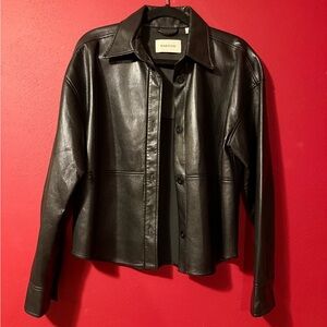 Babaton Pelli Hip Shirt Jacket, Size S